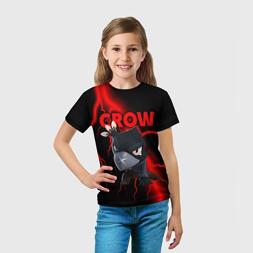 Детская футболка Brawl Stars CROW / 3D-принт – фото 5