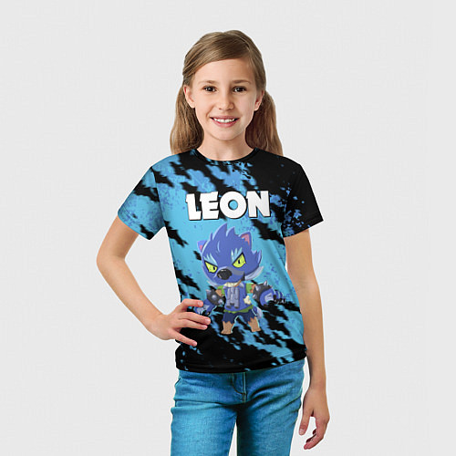 Детская футболка BRAWL STARS ОБОРОТЕНЬ LEON / 3D-принт – фото 5