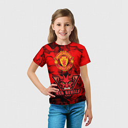 Футболка детская Manchester United, цвет: 3D-принт — фото 2
