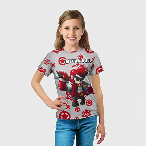 Детская футболка Mecha Bull / 3D-принт – фото 5