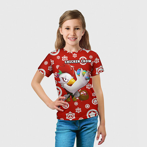 Детская футболка Chicken crow / 3D-принт – фото 5