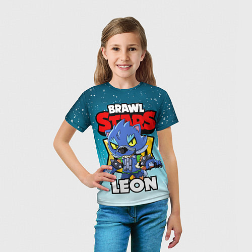 Детская футболка BRAWL STARS WEREWOLF LEON / 3D-принт – фото 5