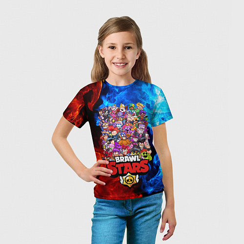 Детская футболка BRAWL STARS ВСЕ ПЕРСОНАЖИ / 3D-принт – фото 5