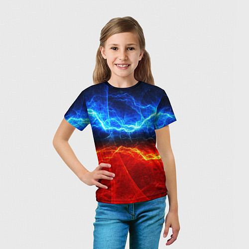 Детская футболка Лёд и огонь / 3D-принт – фото 5