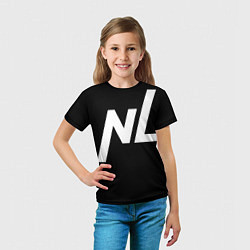Футболка детская NL logo, цвет: 3D-принт — фото 2