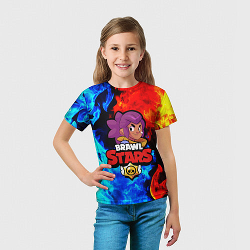 Детская футболка BRAWL STARS SHELLY / 3D-принт – фото 5