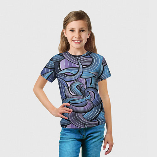 Детская футболка Абстрактные краски / 3D-принт – фото 5