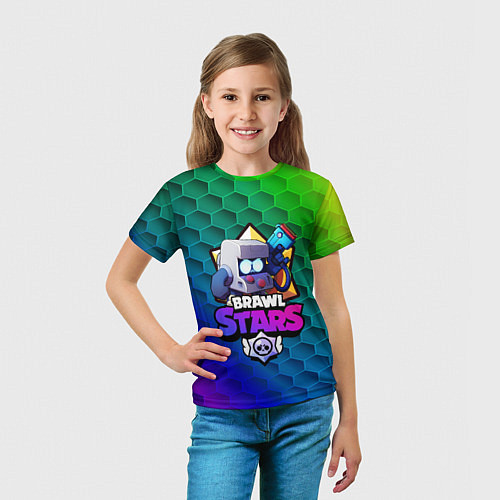 Детская футболка BRAWL STARS 8-BIT / 3D-принт – фото 5