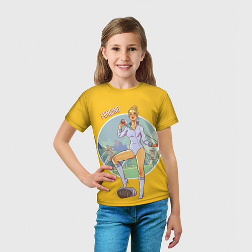 Детская футболка Фехтование / 3D-принт – фото 5