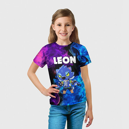 Детская футболка BRAWL STARS LEON / 3D-принт – фото 5