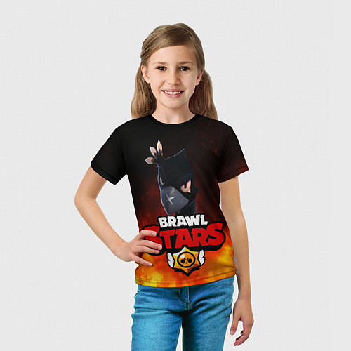 Детская футболка Brawl Stars - Crow / 3D-принт – фото 5