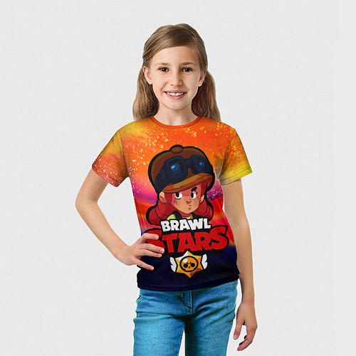 Детская футболка Brawl Stars - Jessie / 3D-принт – фото 5
