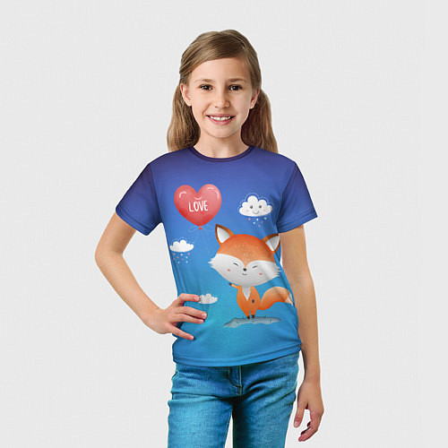 Детская футболка Милый лисенок / 3D-принт – фото 5