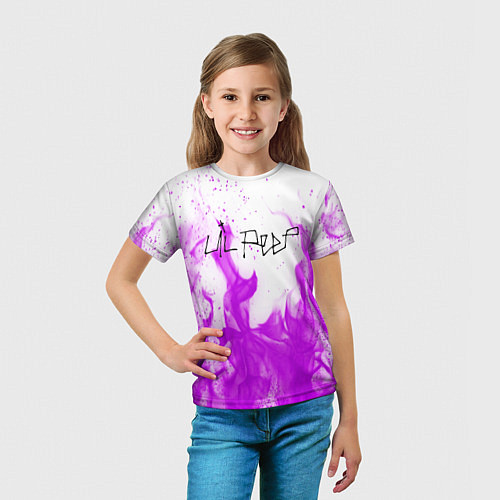 Детская футболка LIL PEEP FIRE / 3D-принт – фото 5