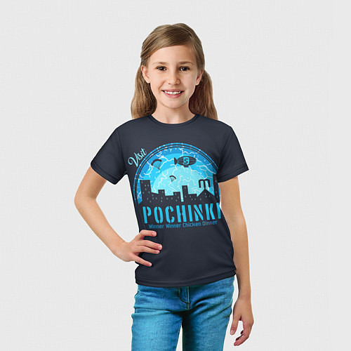 Детская футболка Pochinki / 3D-принт – фото 5