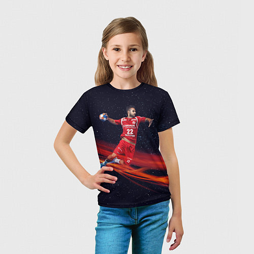 Детская футболка Гандболист / 3D-принт – фото 5