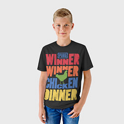 Футболка детская Winner Chicken Dinner, цвет: 3D-принт — фото 2