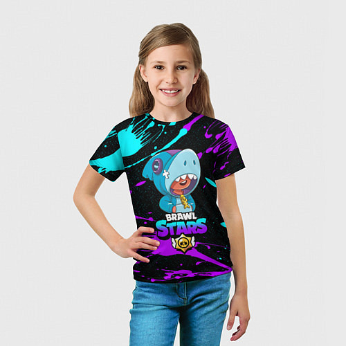 Детская футболка BRAWL STARS LEONS HARK / 3D-принт – фото 5