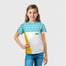Футболка детская Казахстан Форма, цвет: 3D-принт — фото 2
