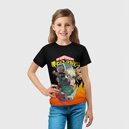 Детская футболка MY HERO ACADEMIA яркое пламя / 3D-принт – фото 5