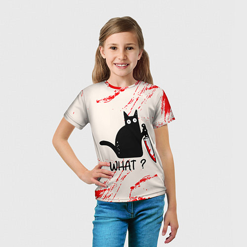 Детская футболка What cat / 3D-принт – фото 5