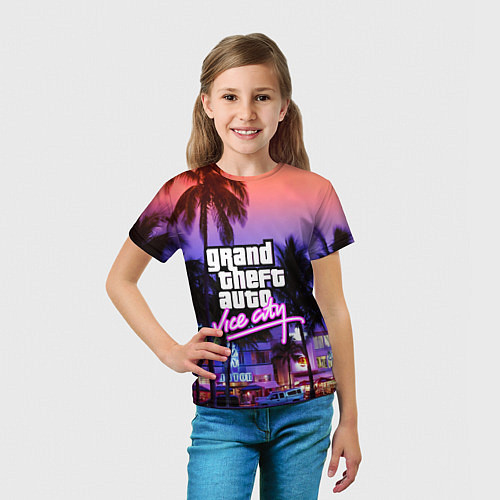 Детская футболка Grand Theft Auto Vice City / 3D-принт – фото 5