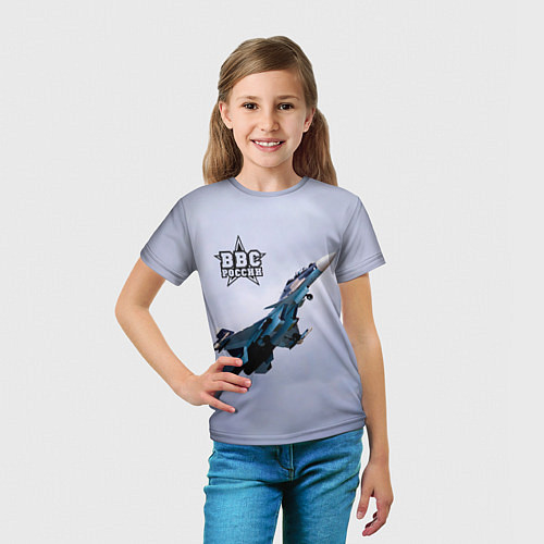Детская футболка ВВС России / 3D-принт – фото 5