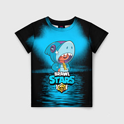 Футболка детская Brawl stars leon shark, цвет: 3D-принт