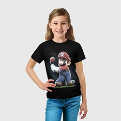 Футболка детская Марио, цвет: 3D-принт — фото 2