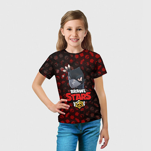 Детская футболка BRAWL STARS:CROW / 3D-принт – фото 5