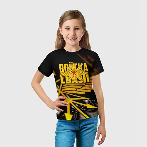 Детская футболка Войска связи / 3D-принт – фото 5