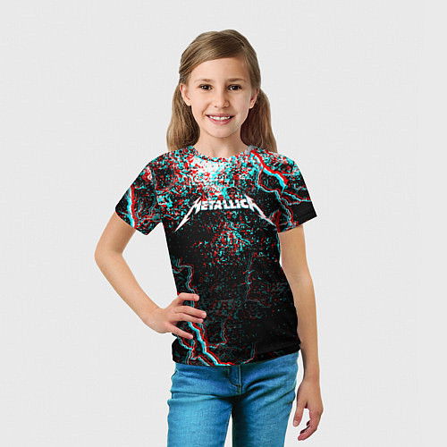 Детская футболка METALLICA GLITCH STORM / 3D-принт – фото 5