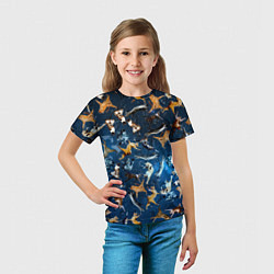 Футболка детская Космические коты, цвет: 3D-принт — фото 2
