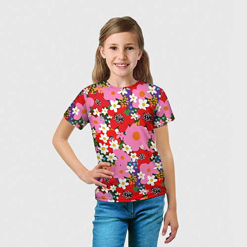 Детская футболка Flowers / 3D-принт – фото 5