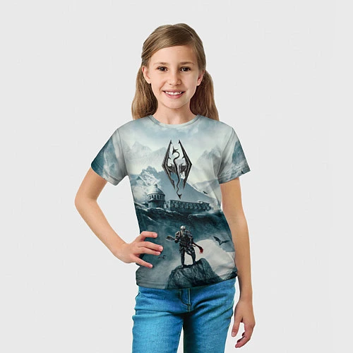 Детская футболка Skyrim Warrior / 3D-принт – фото 5