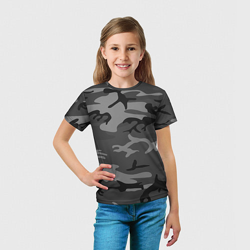 Детская футболка Военный камуфляж / 3D-принт – фото 5