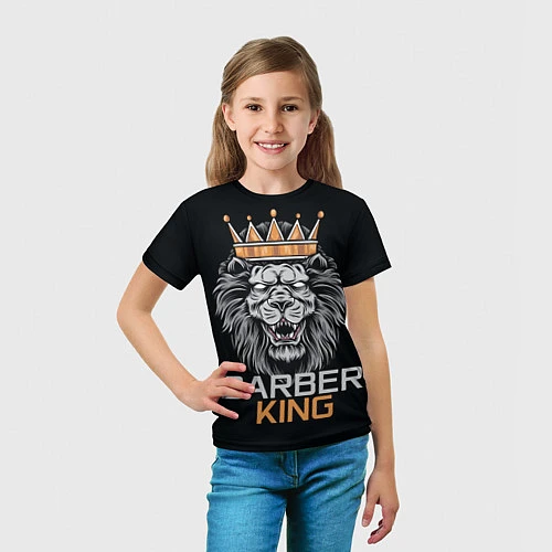 Детская футболка Barber King Барбер Король / 3D-принт – фото 5