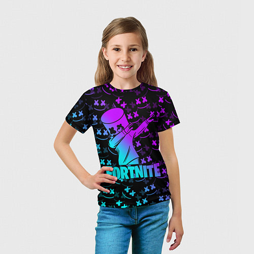 Детская футболка FORTNITE X MARSHMELLO / 3D-принт – фото 5