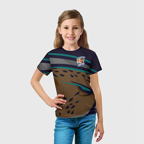 Детская футболка Форма Cheetah / 3D-принт – фото 5