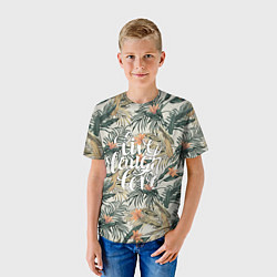 Футболка детская Live laugh love, цвет: 3D-принт — фото 2