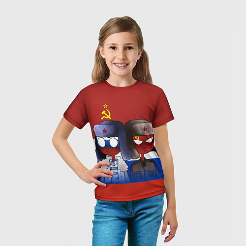 Детская футболка СССР - Россия / 3D-принт – фото 5