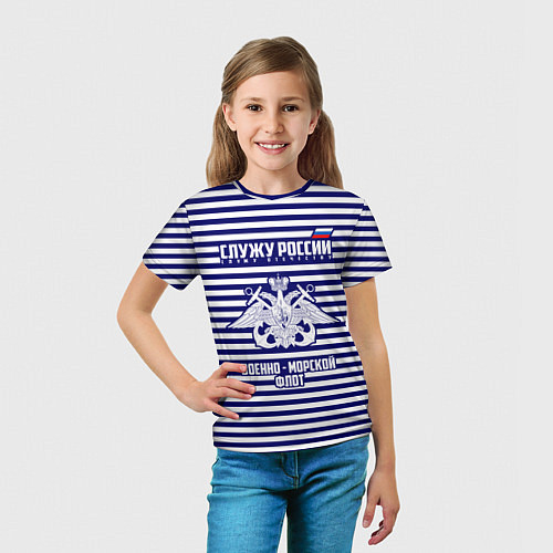 Детская футболка Военно - морской флот / 3D-принт – фото 5