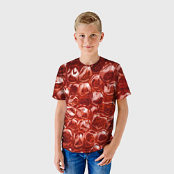 Футболка детская Красный Лед, цвет: 3D-принт — фото 2