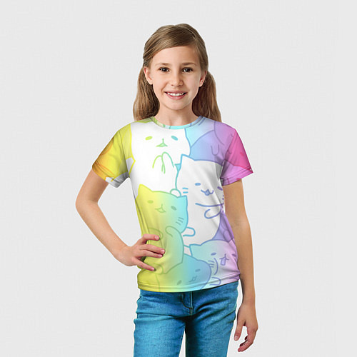 Детская футболка Котоколлаж 05 / 3D-принт – фото 5