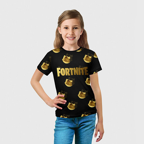 Детская футболка Fortnite gold / 3D-принт – фото 5