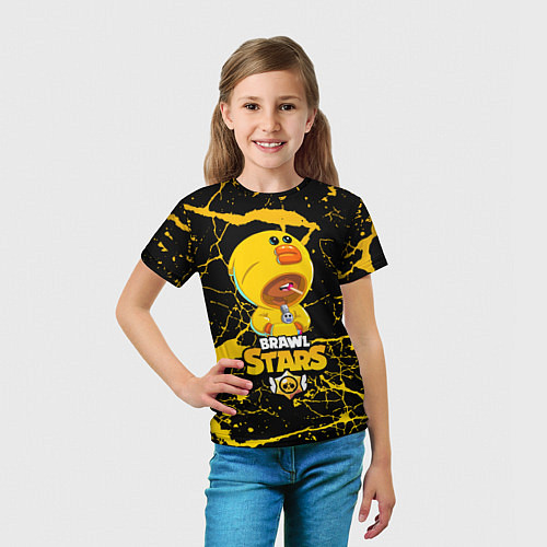 Детская футболка Brawl Stars Leon Duck / 3D-принт – фото 5