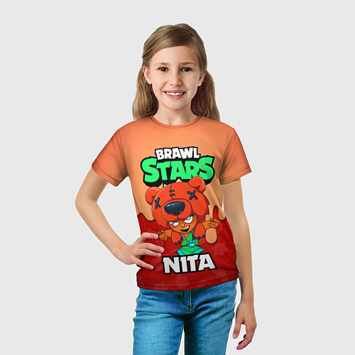 Детская футболка BRAWL STARS NITA / 3D-принт – фото 5