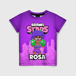 Футболка детская BRAWL STARS ROSA, цвет: 3D-принт