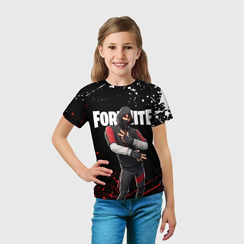 Детская футболка FORTNITE IKONIK / 3D-принт – фото 5