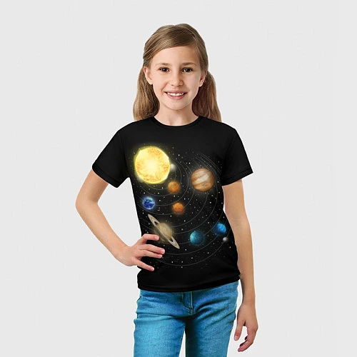 Детская футболка Солнечная Система / 3D-принт – фото 5